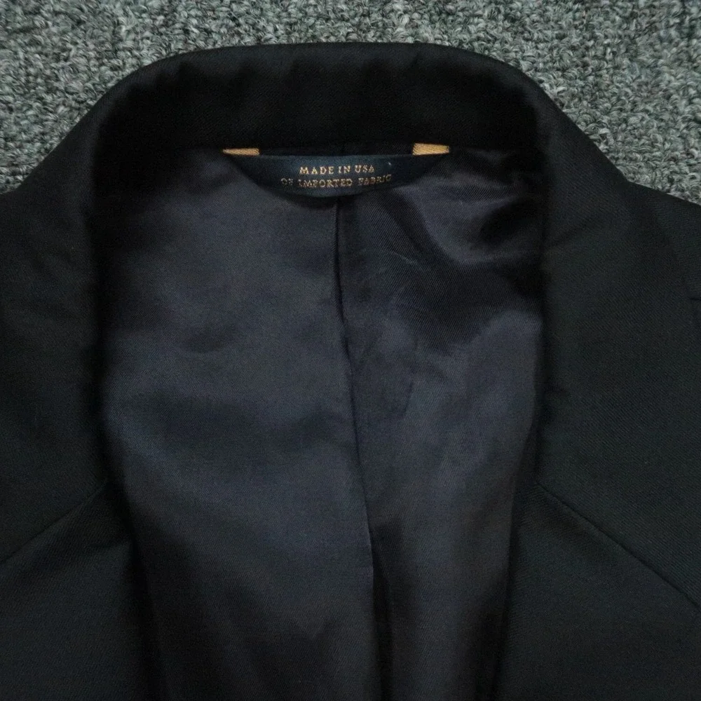 Brooks Brothers Blazer Men 44L Blue 1818 Madison Estrato‎ Wool Sport Coat Jacket
